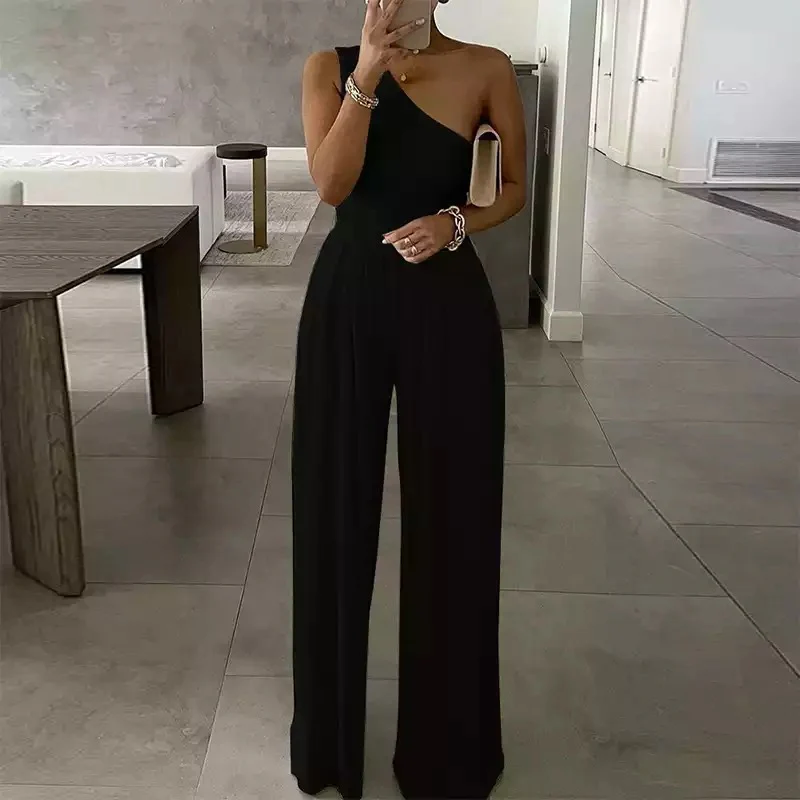 Wide Leg Pants and one Hand Bodysuit Set - Image 2