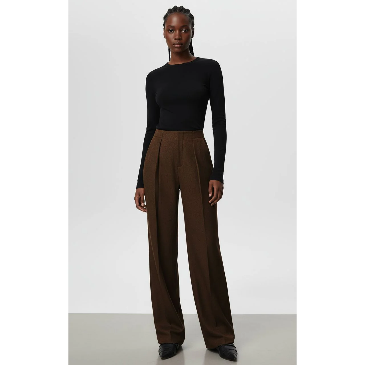 Wide-Leg Satin Trousers. - Image 2