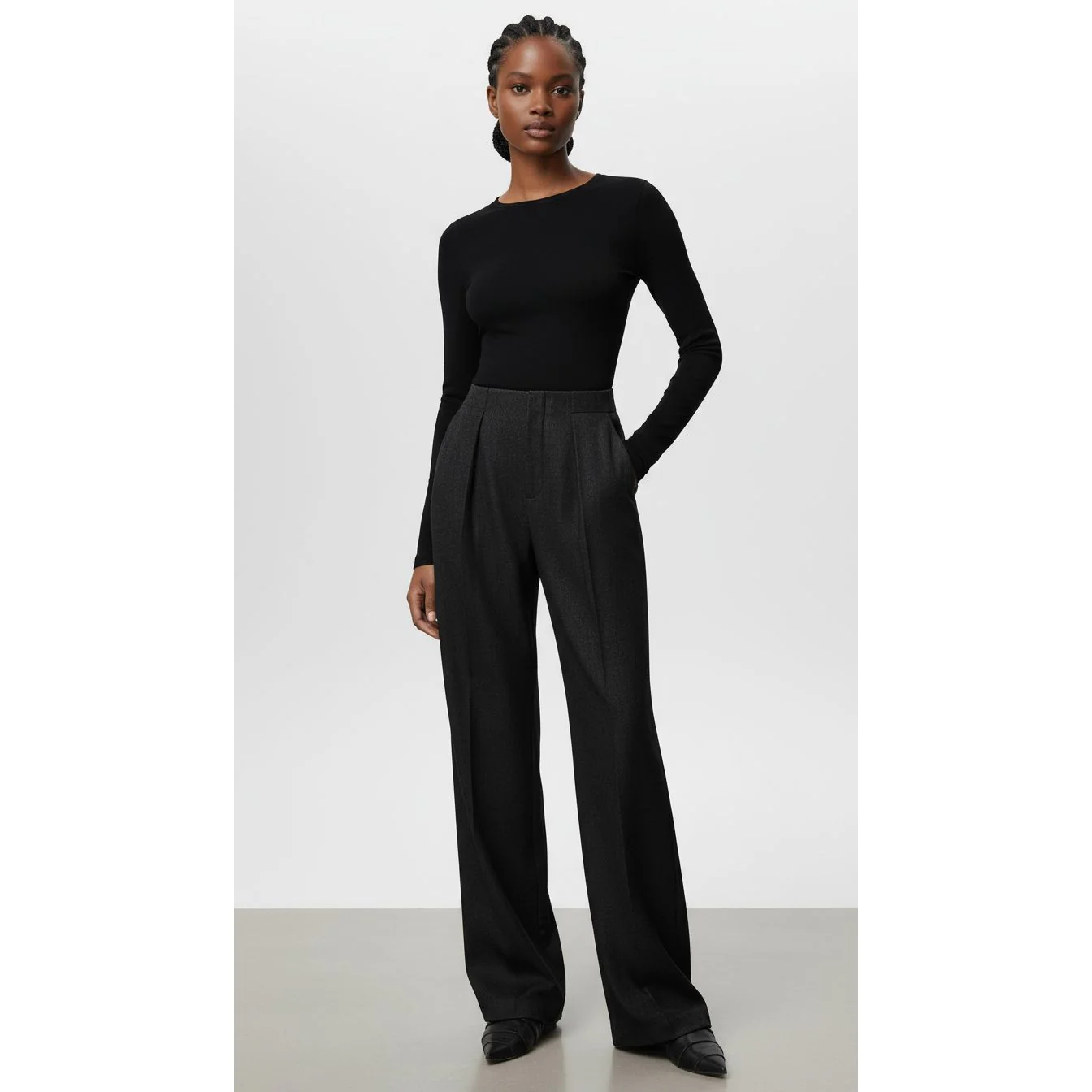 Wide-Leg Satin Trousers. - Image 3