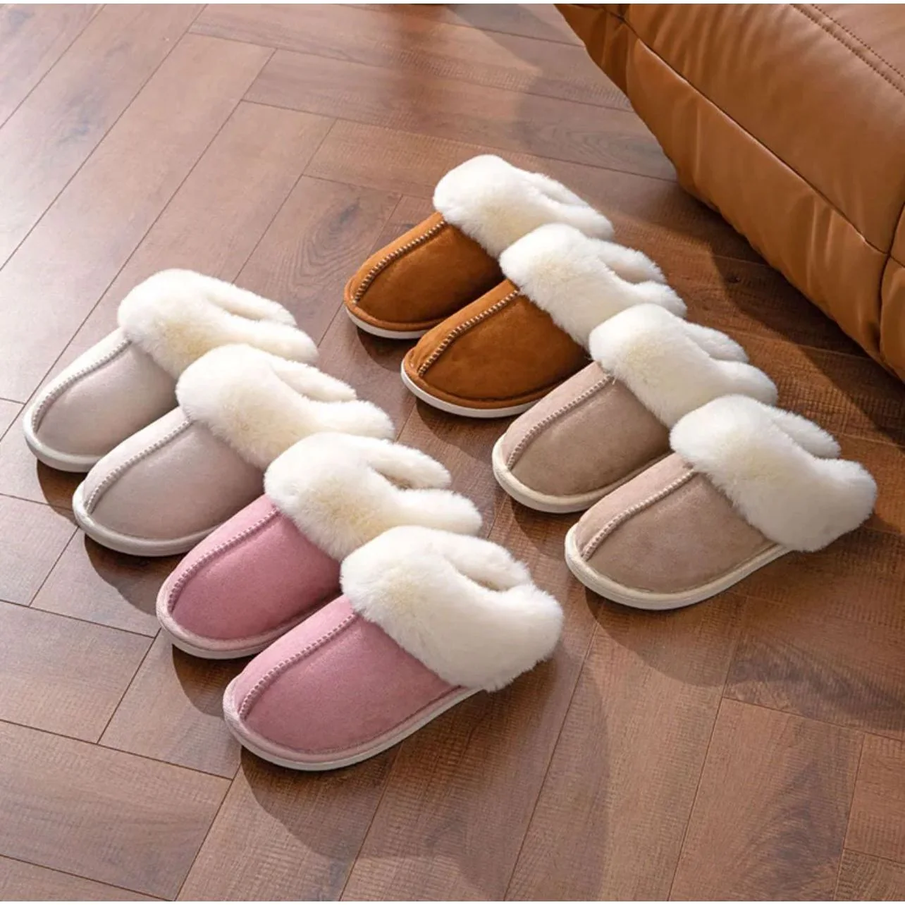 Winter Fluffy Cozy Slip On Slippers - Image 5