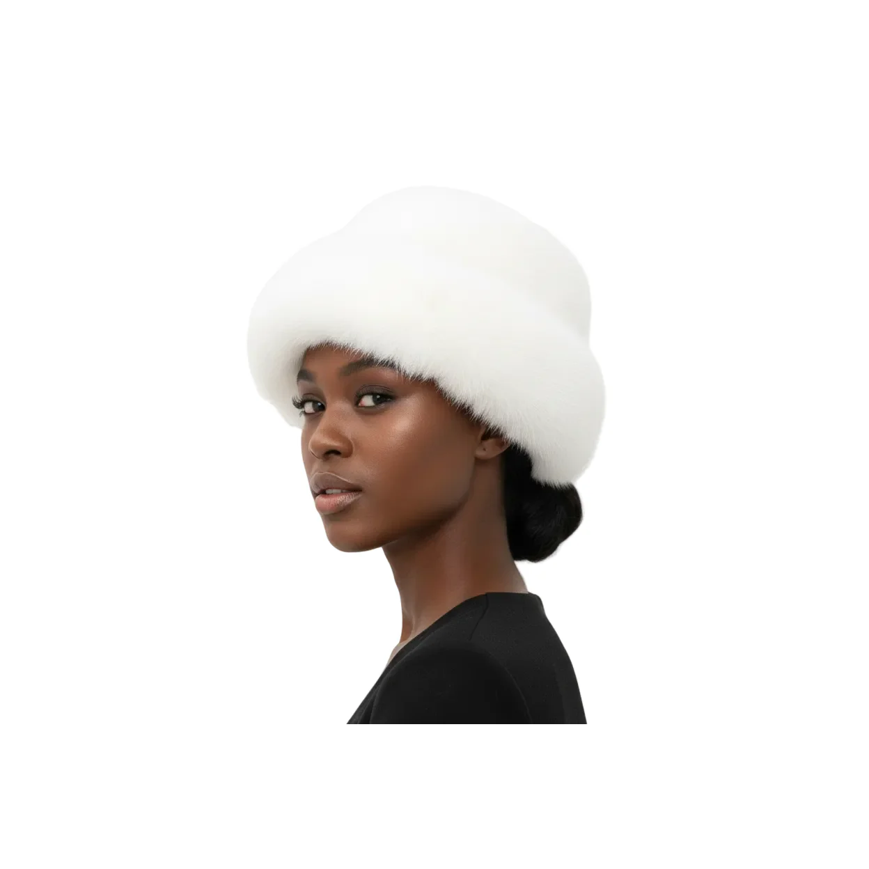 Winter Fur Hat Women Natural Raccoon Fox Fur Russian Hats - Image 4