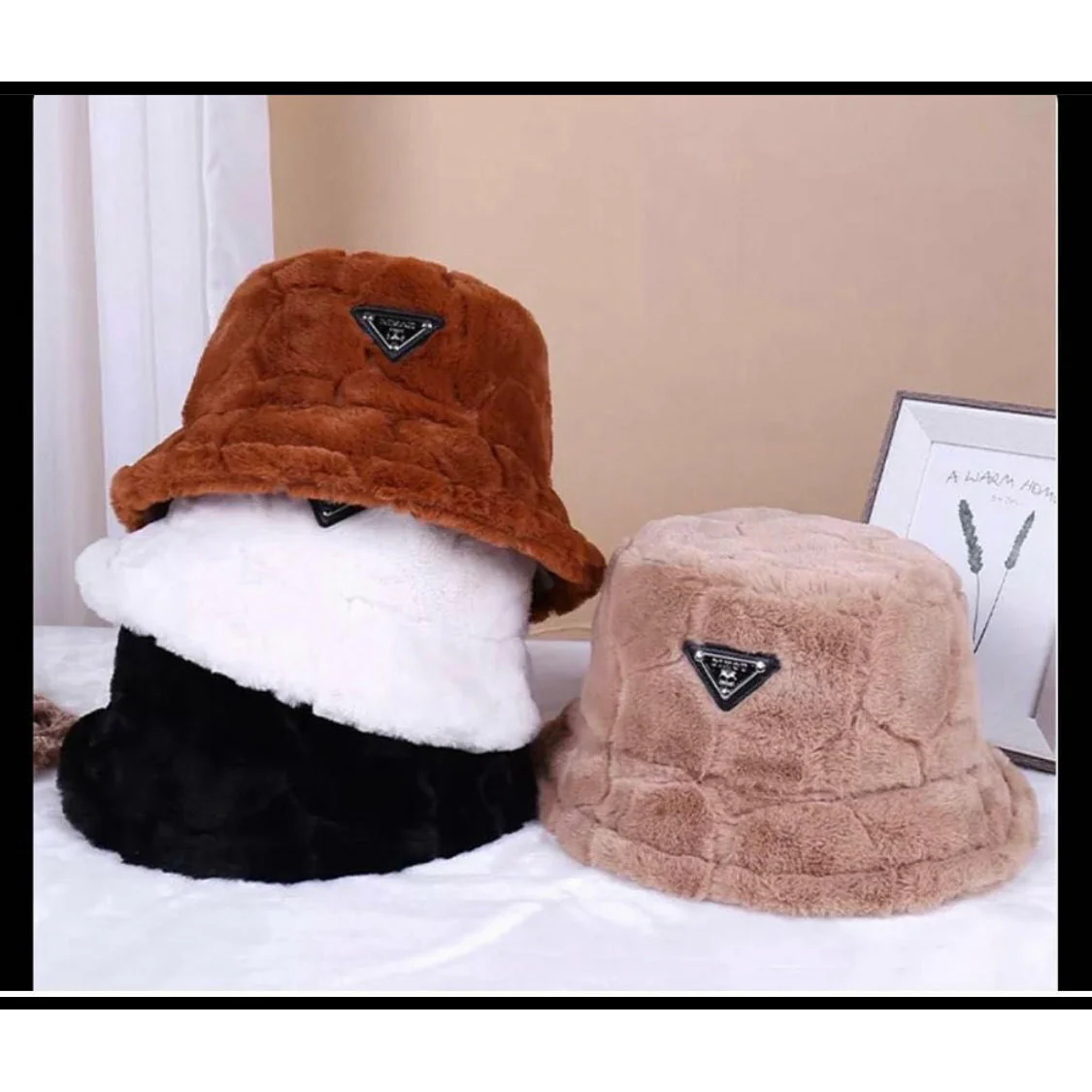 Winter Wool Bucket Fluffy Warm Hat - Image 5
