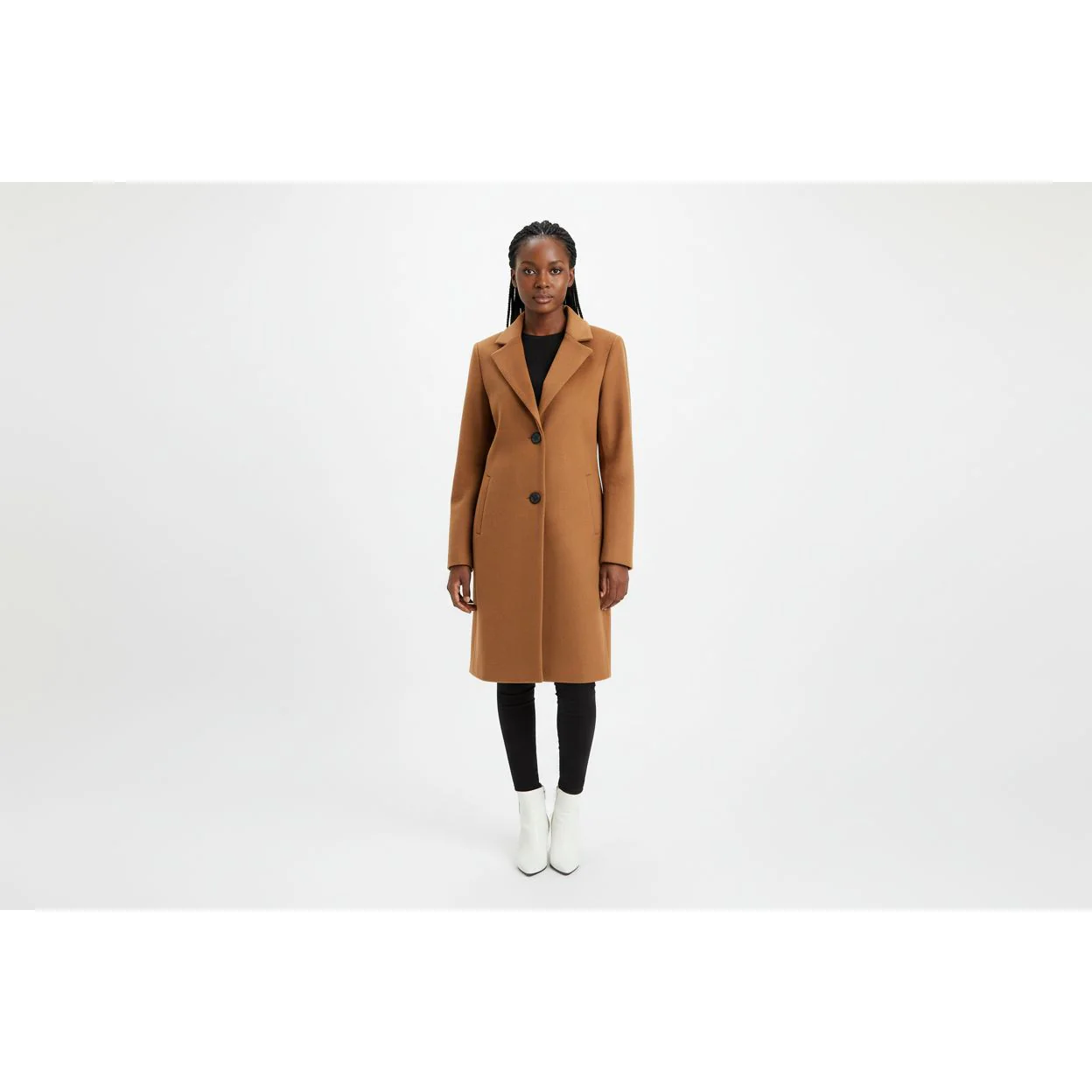 Women’s Double Fitted Wool Trench Coat - Image 2