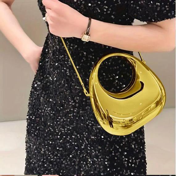 Women's Acrylic Crescent Moon Handbag - Image 5