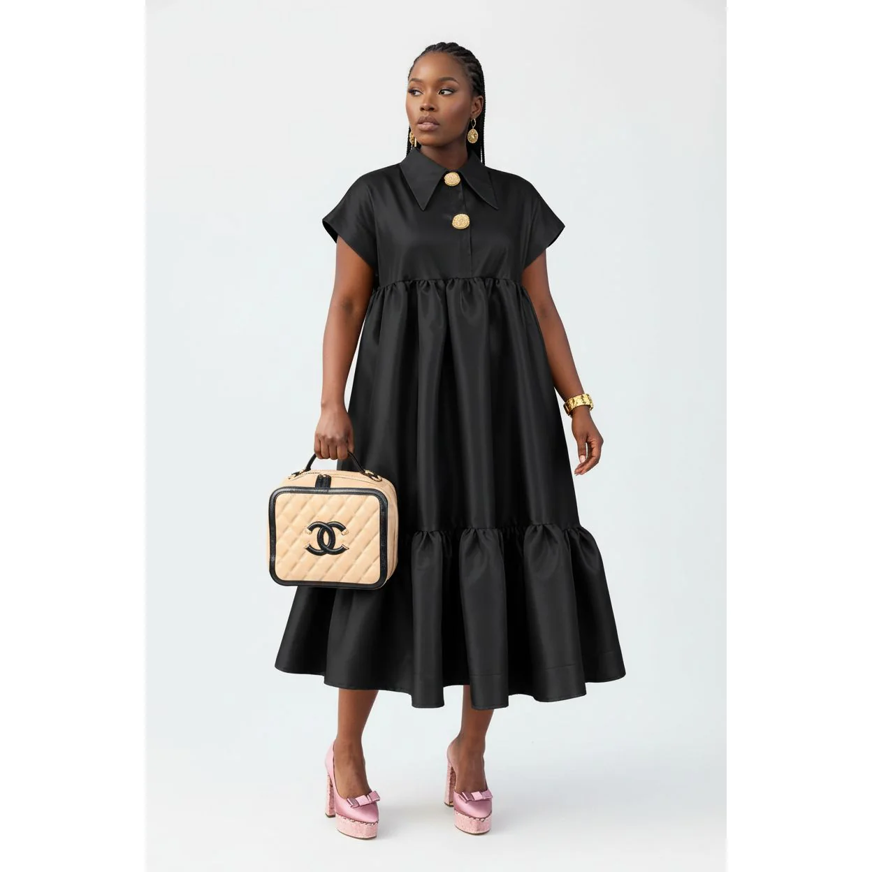 Womens Bubble Loose Fit Maxi Dress - Image 4