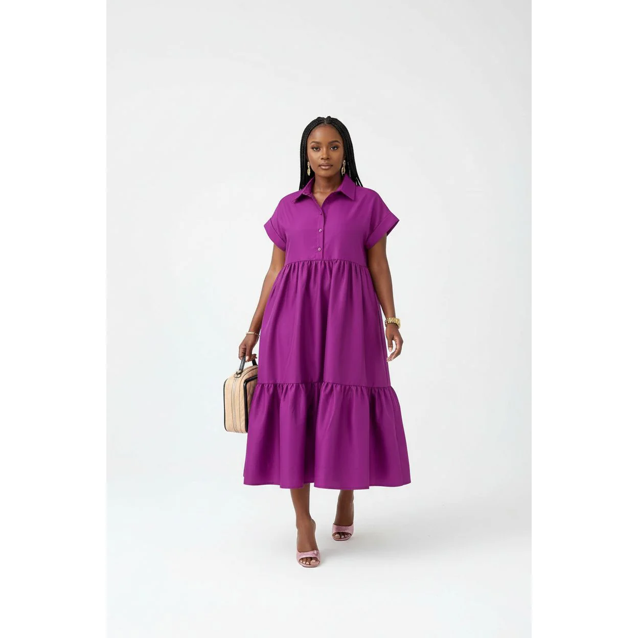 Womens Bubble Loose Fit Maxi Dress - Image 5