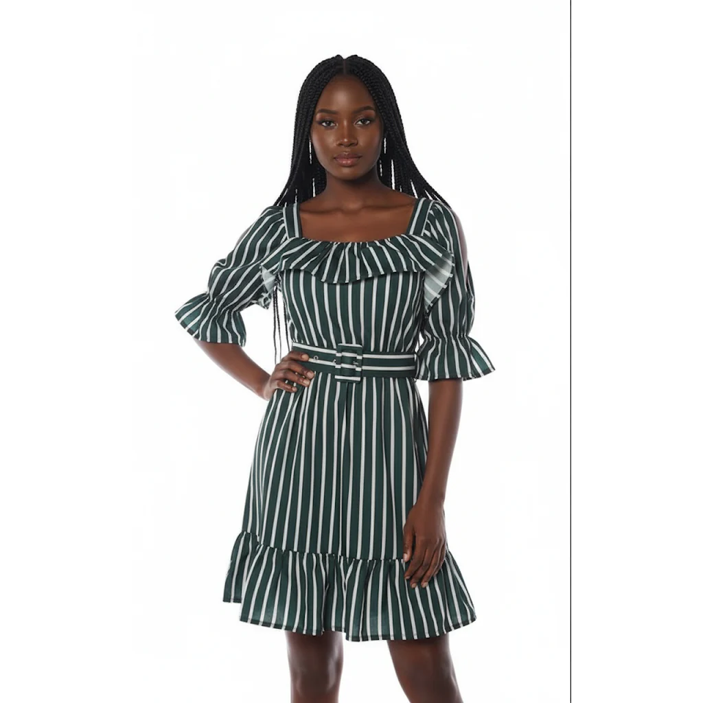 Women's Casual Striped Dress - Image 4