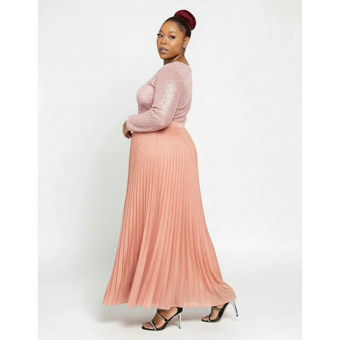 Women's Classy Pleated Long Dress - Image 4