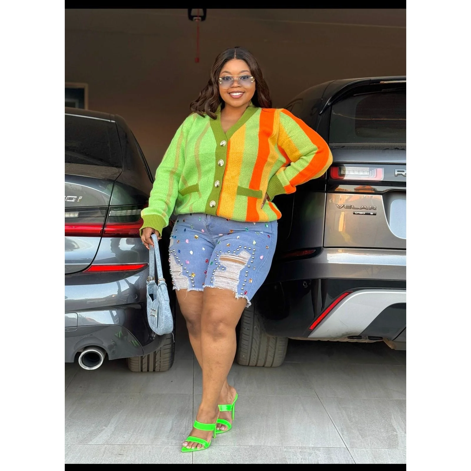 Colorblock Knitted Cardigan Sweater - Image 4