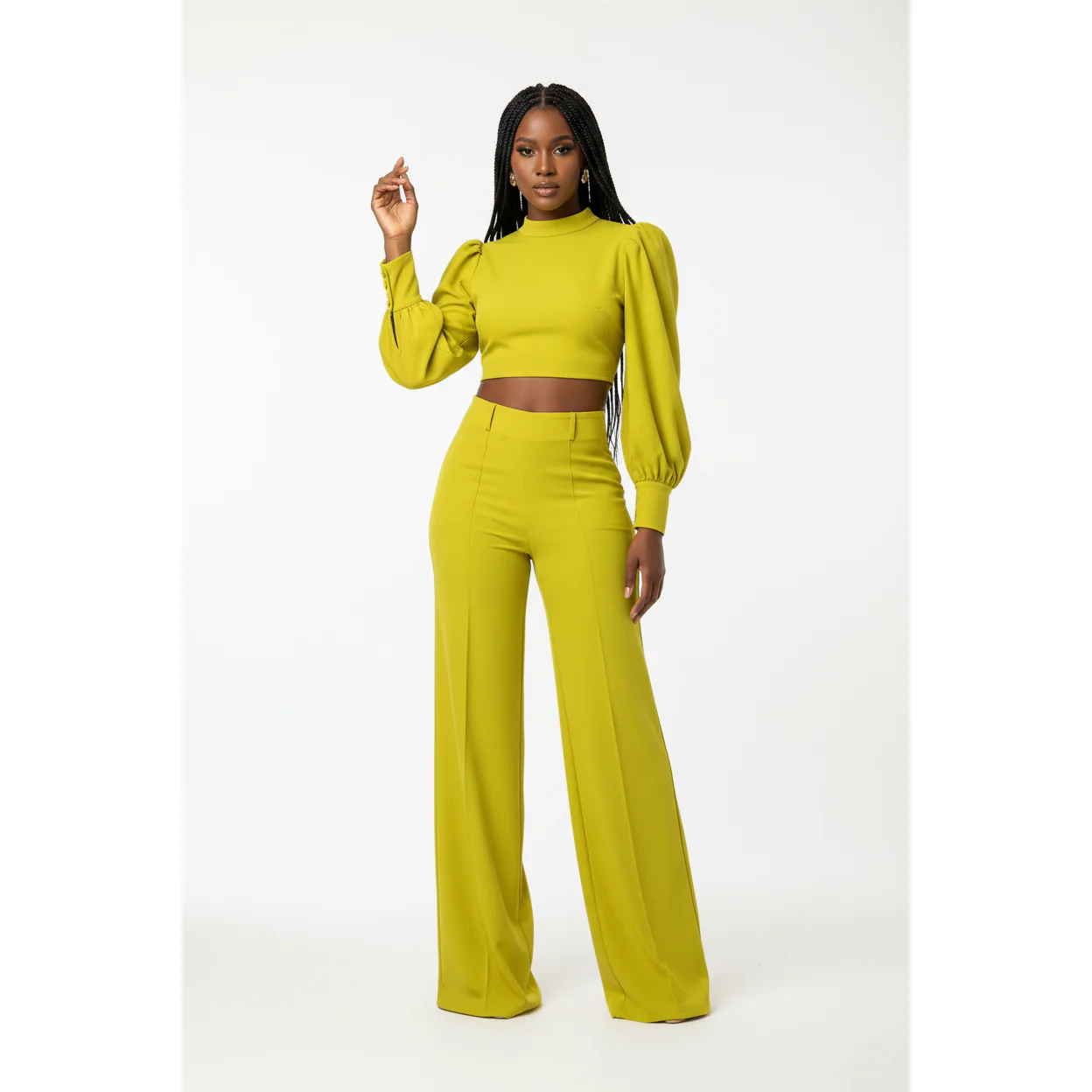 Women's Crop top Bellbottom Tracksuits. - Image 4