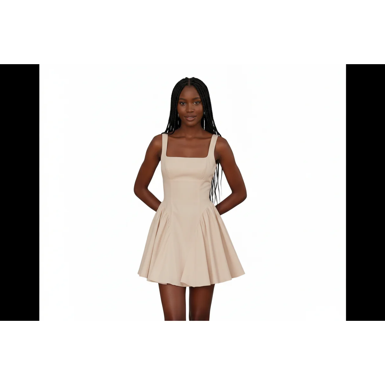 Women's Elegant Festive Knee-Length Swing Party. - Image 2