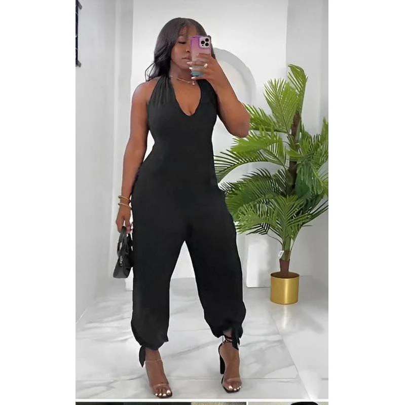 Turtleneck Sleeveless Wide Leg Jumpsuit. - Image 5