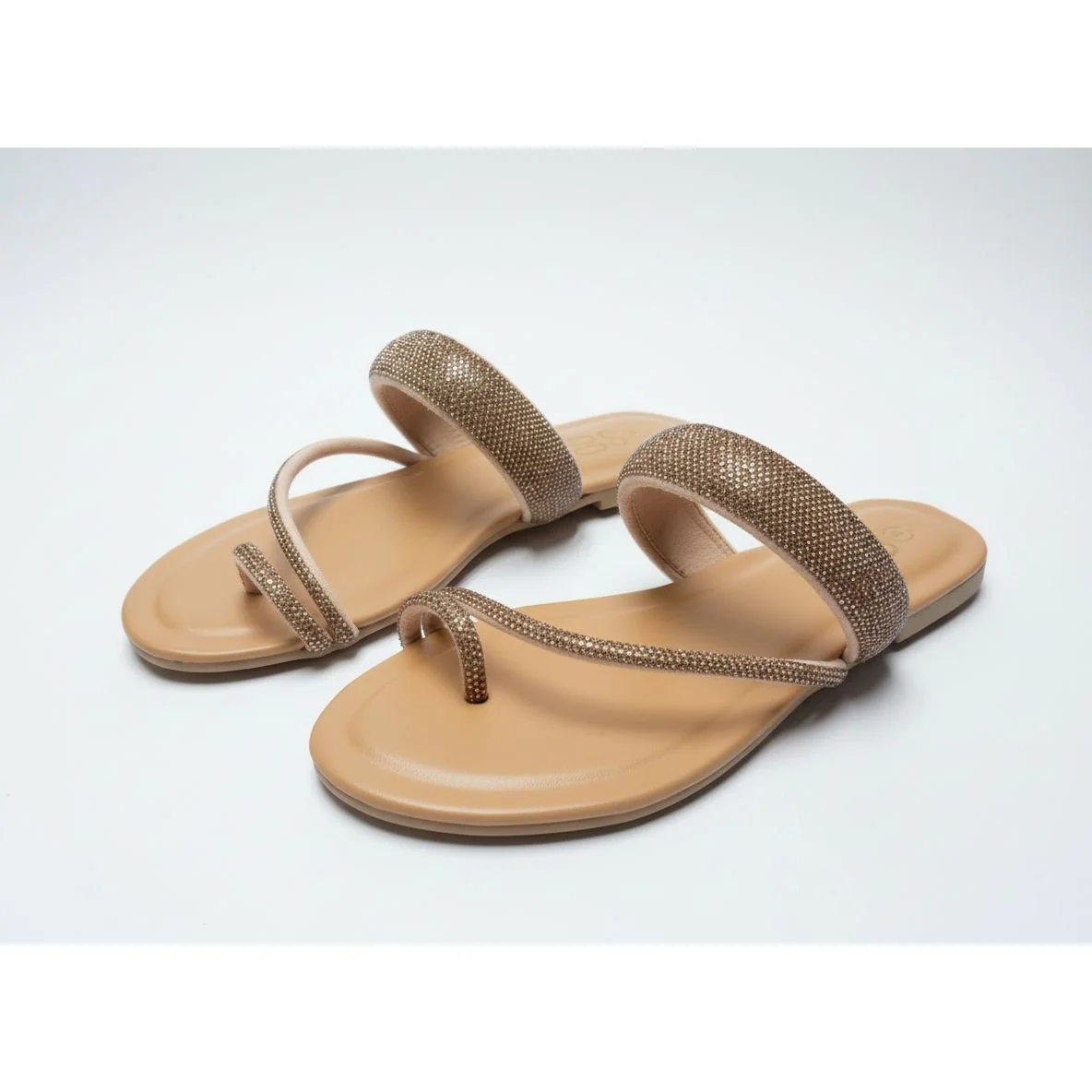 Women's Embellished Toe-Ring Flat Sandals - Image 2
