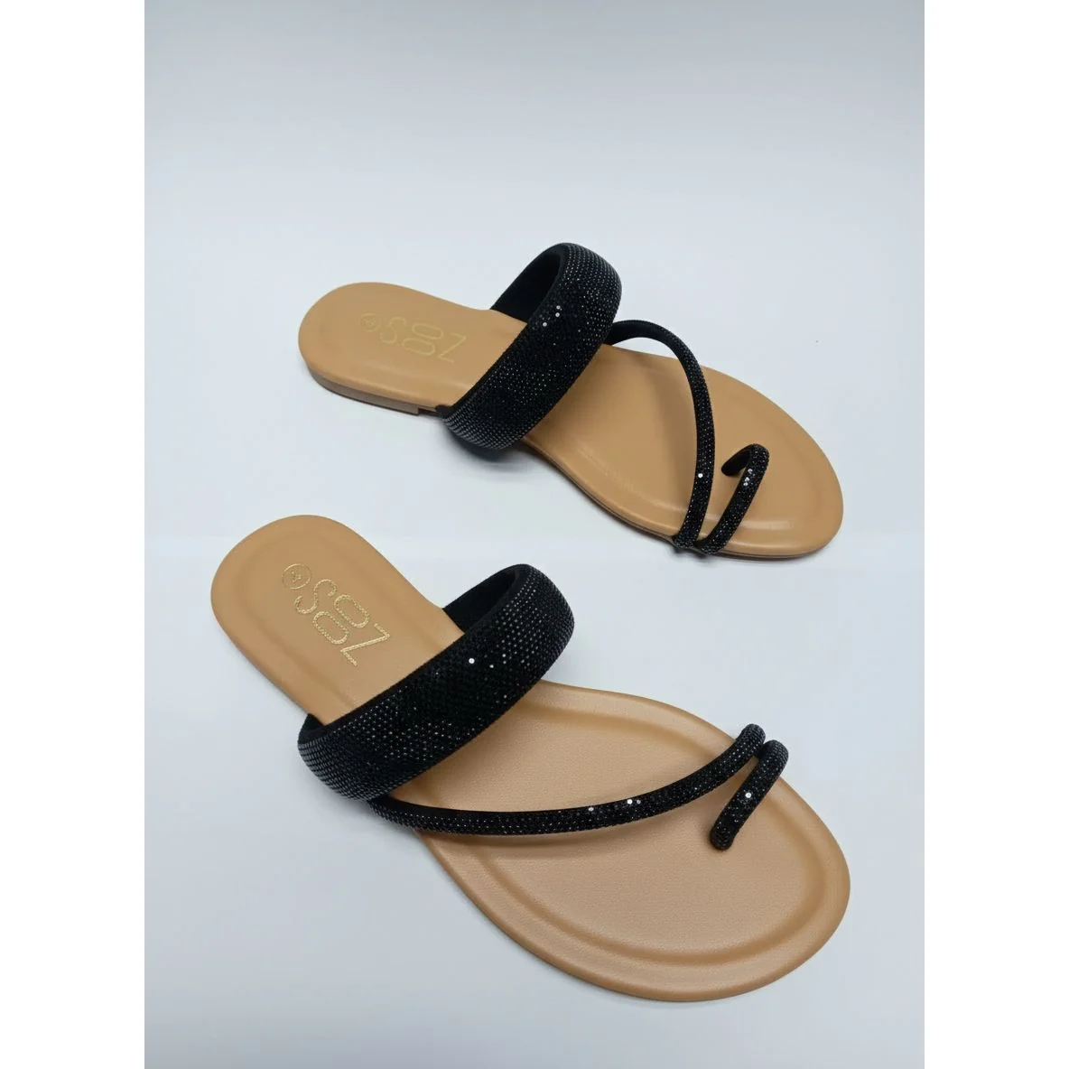 Women's Embellished Toe-Ring Flat Sandals - Image 6