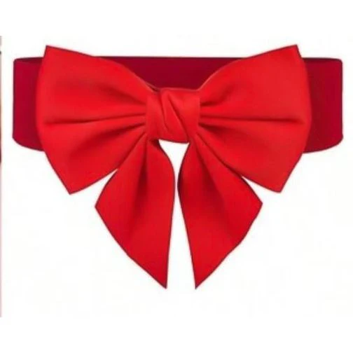 Women's Fashion Bow Belt Decorated with Elastic Waist Cover - Image 2