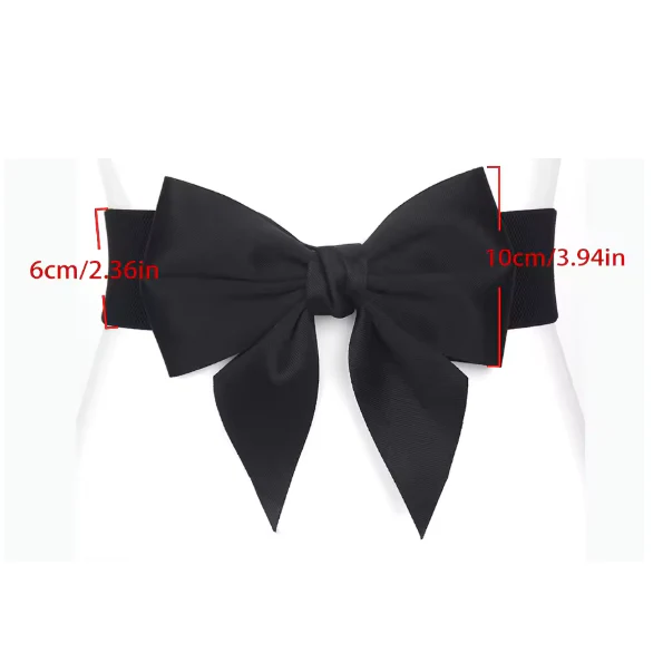 Women's Fashion Bow Belt Decorated with Elastic Waist Cover - Image 4