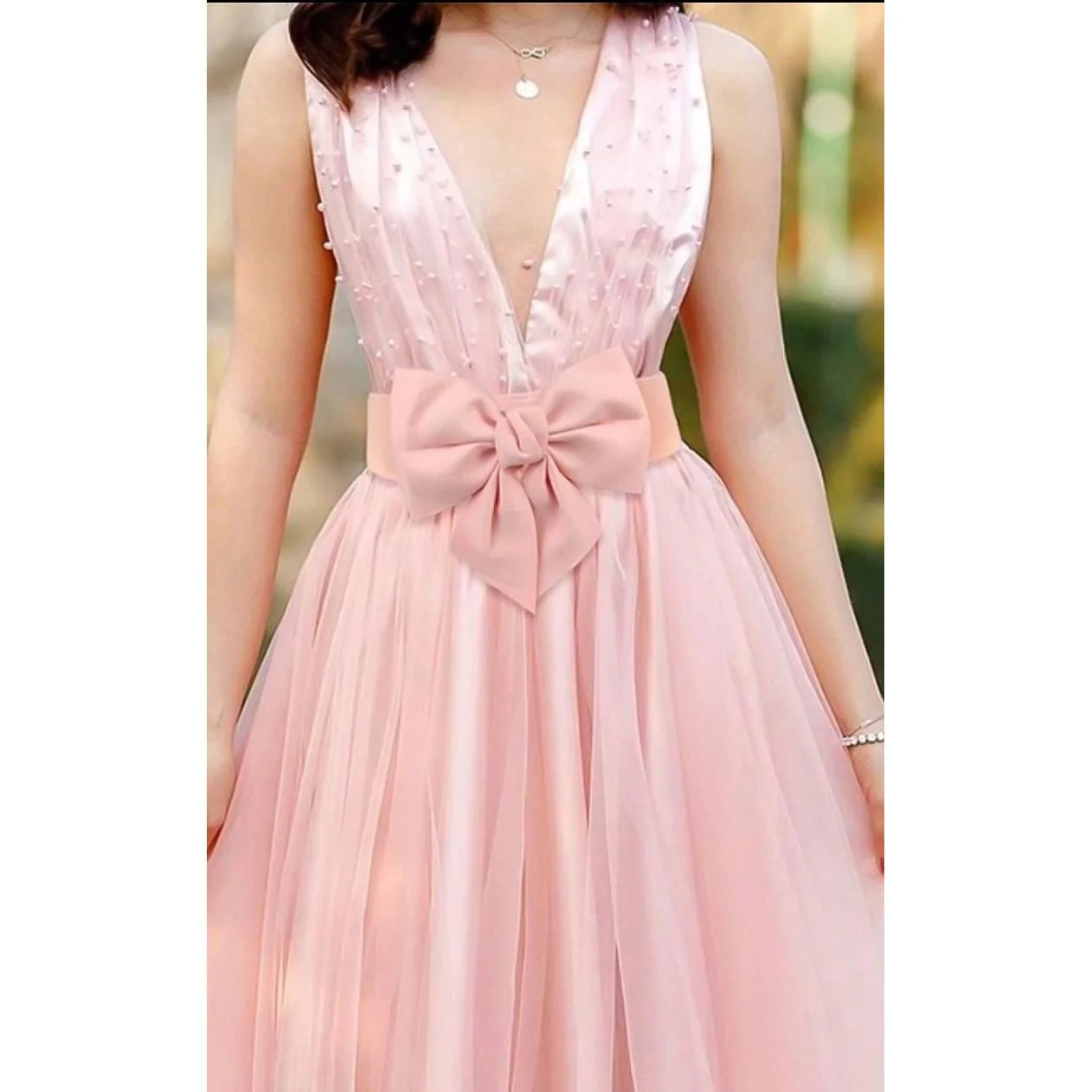 Women's Fashion Bow Belt Decorated with Elastic Waist Cover - Image 5