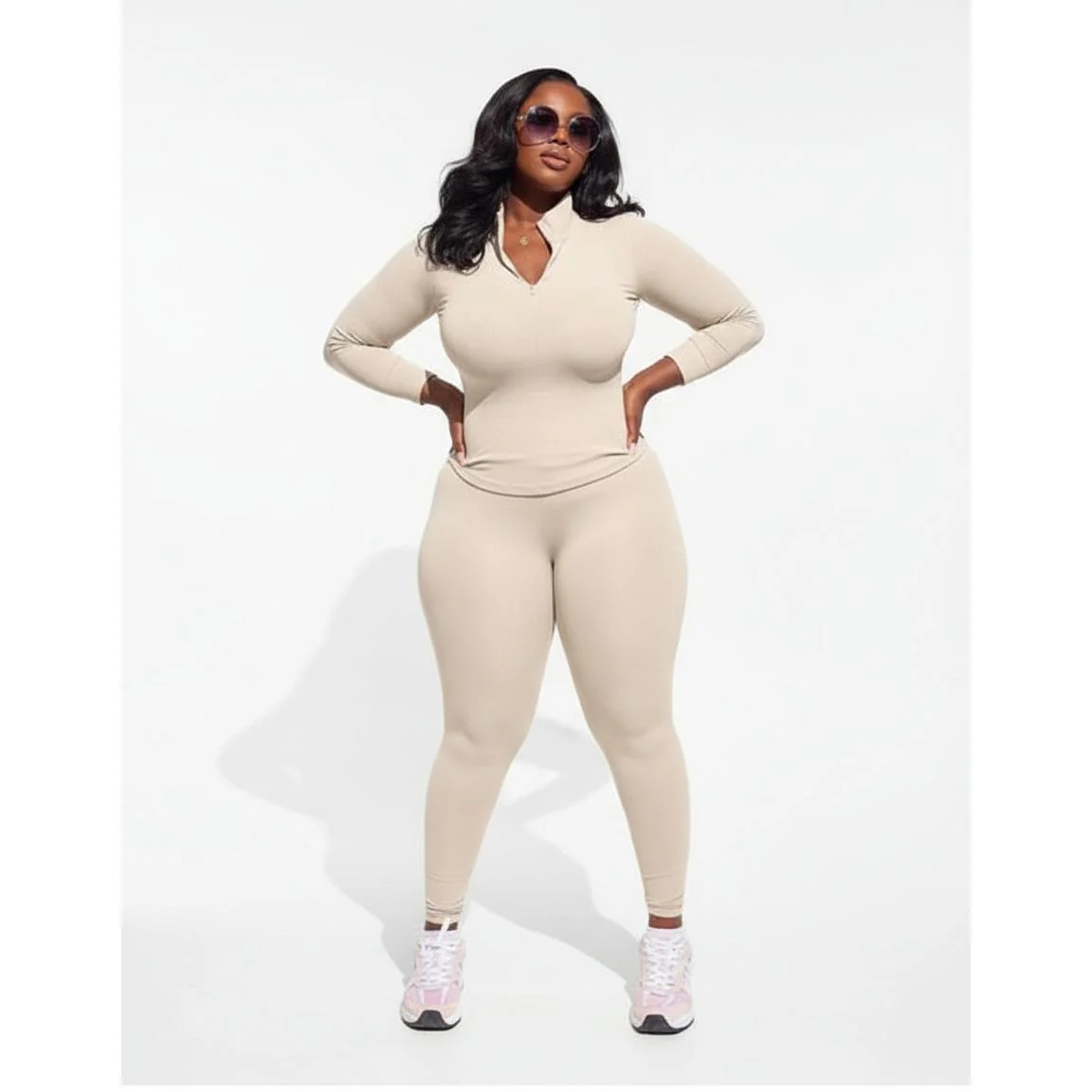 Women's Form Fitted Two Piece Active Wear Set - Image 3