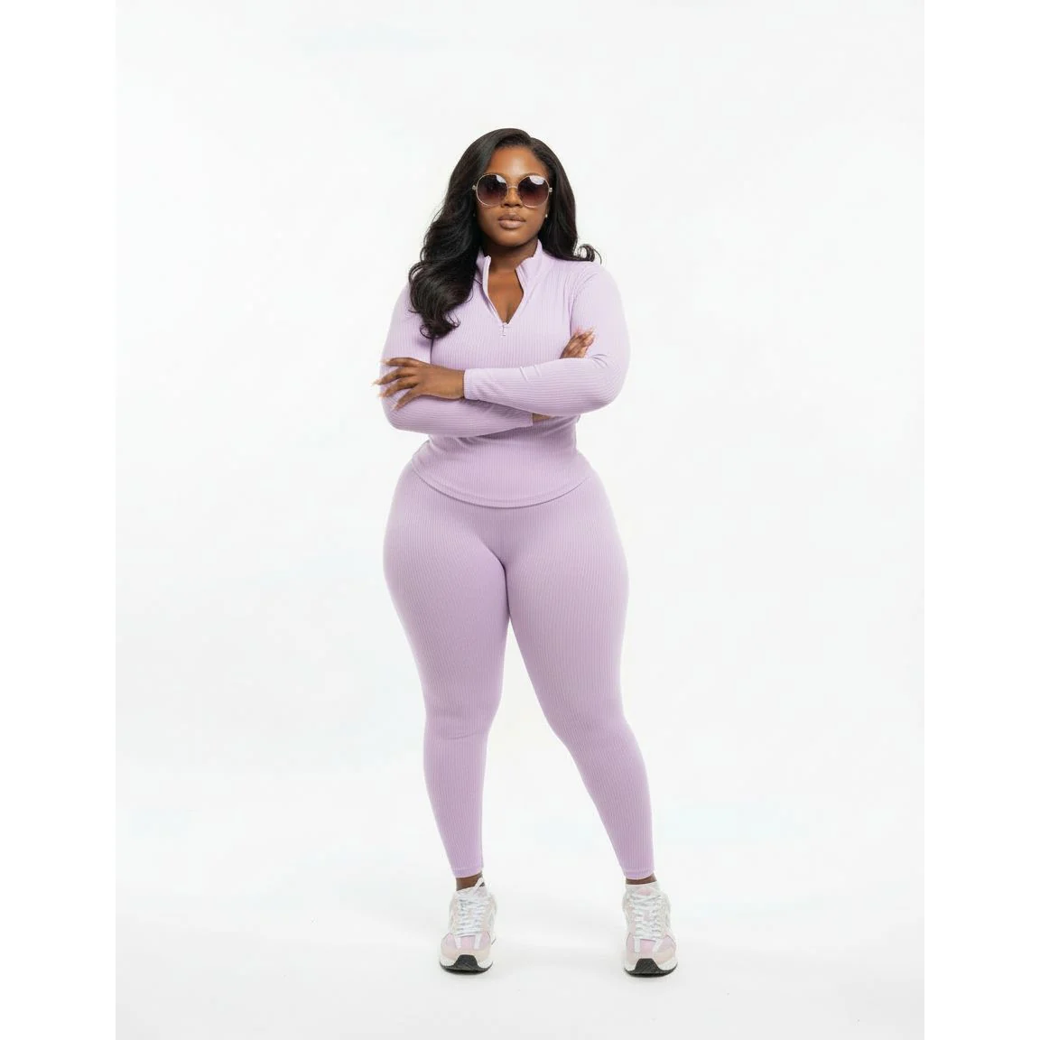 Women's Form Fitted Two Piece Active Wear Set - Image 5