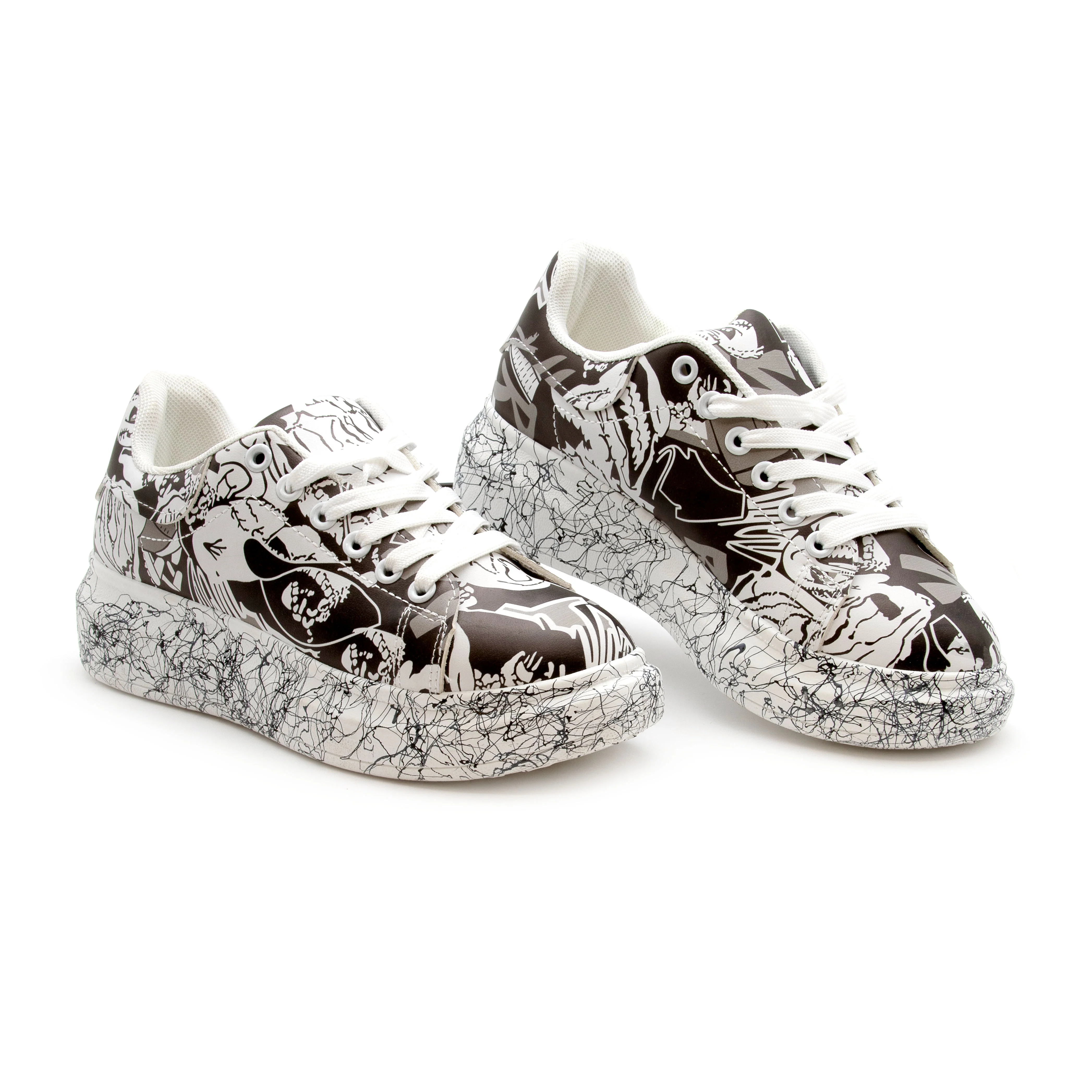 Fashion Lace Up Low Top Platform Shoes. - Image 4