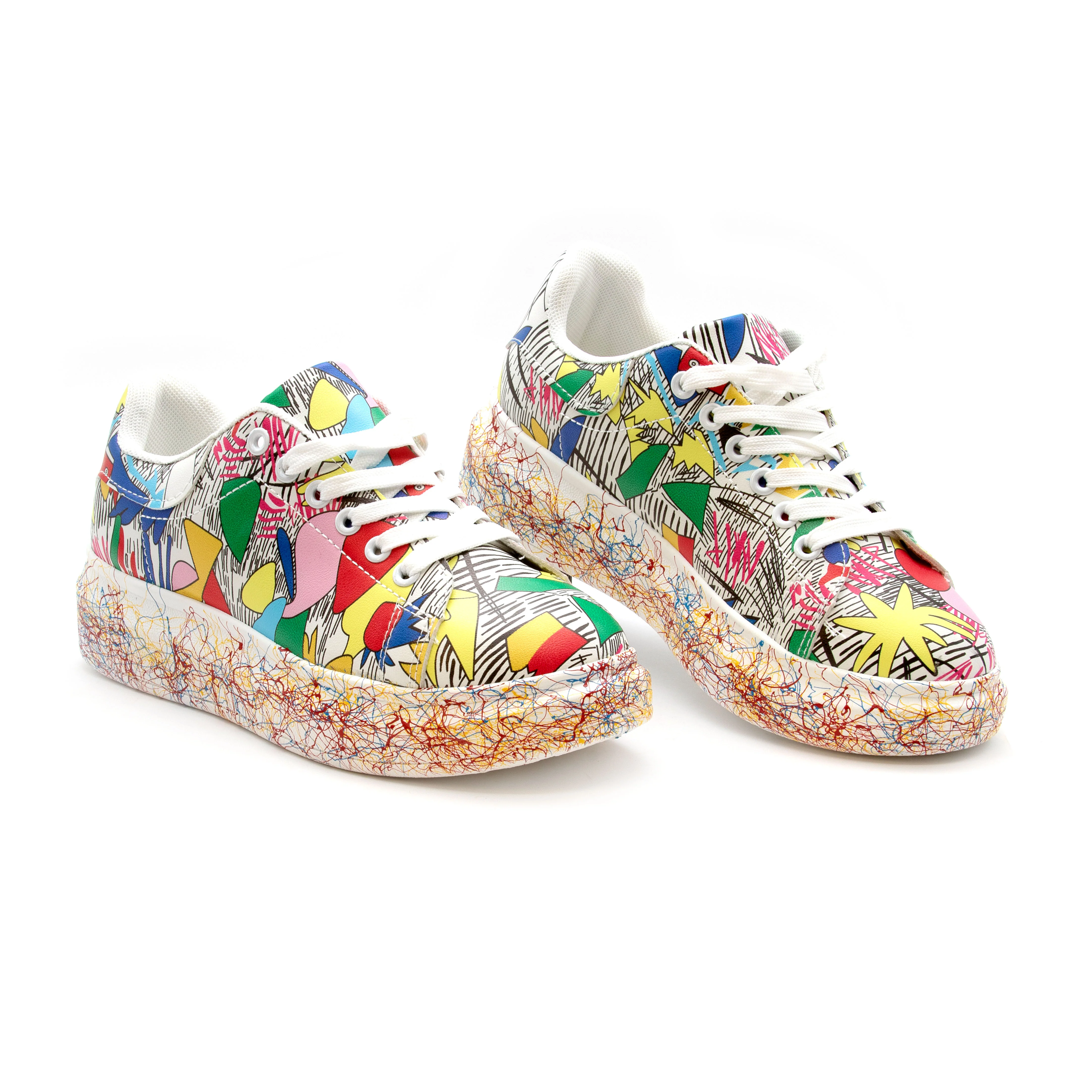 Fashion Lace Up Low Top Platform Shoes. - Image 5