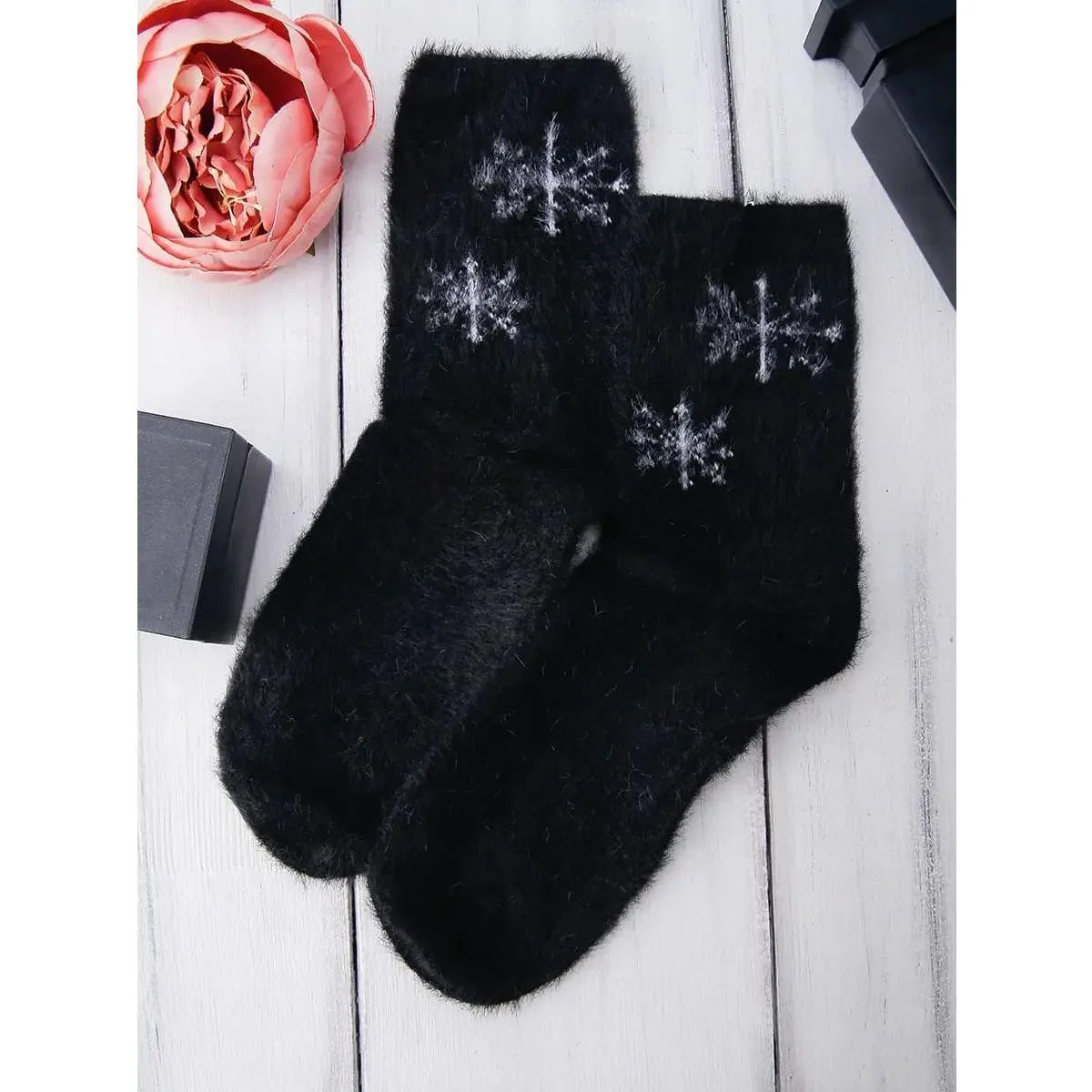 Women's High Socks with Print Warm Soft Wool - Image 9