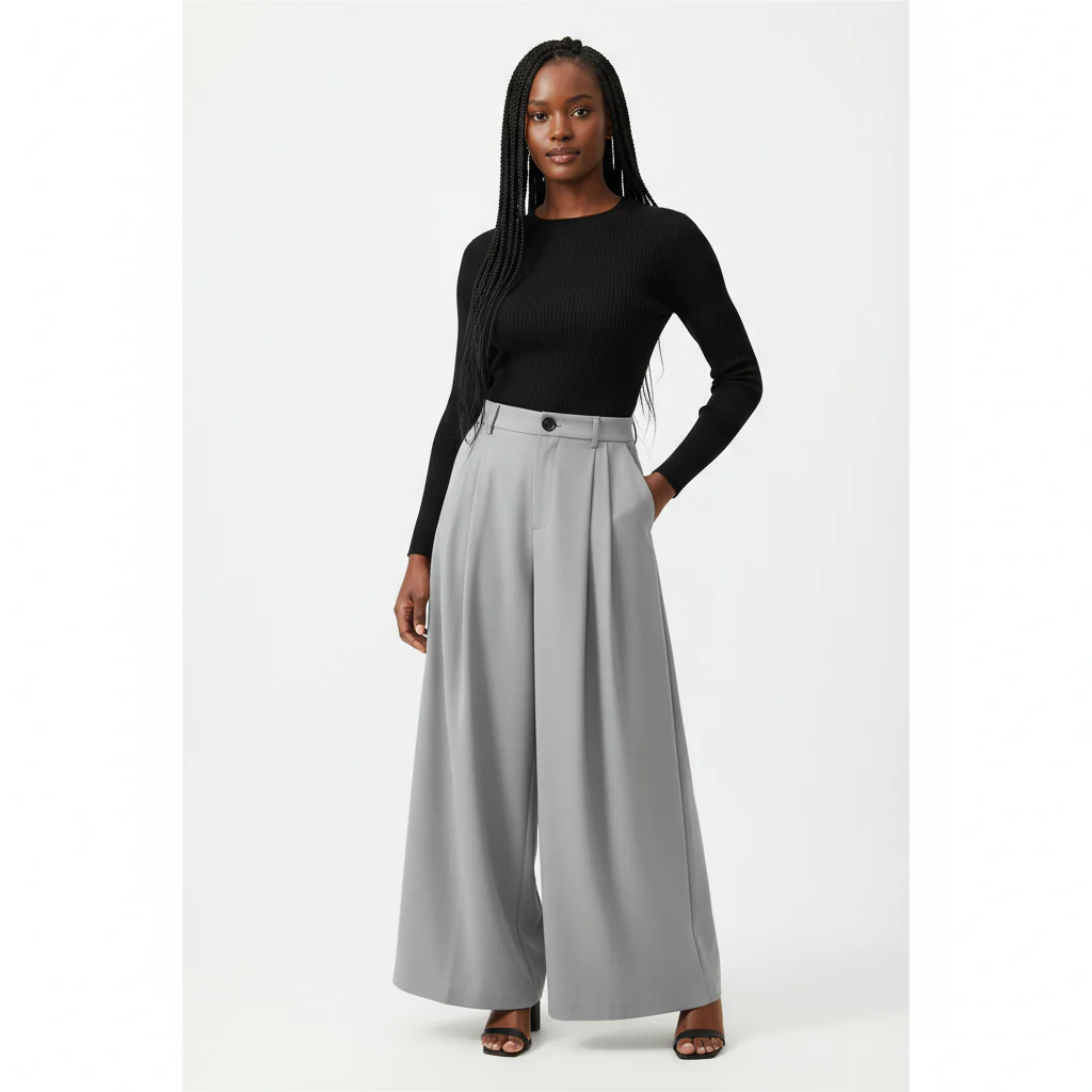 Women's High Waist Casual Formal Long Pants - Image 4