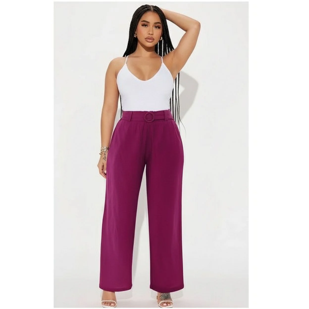 Women's High Waist Wide Leg Pants - Image 3