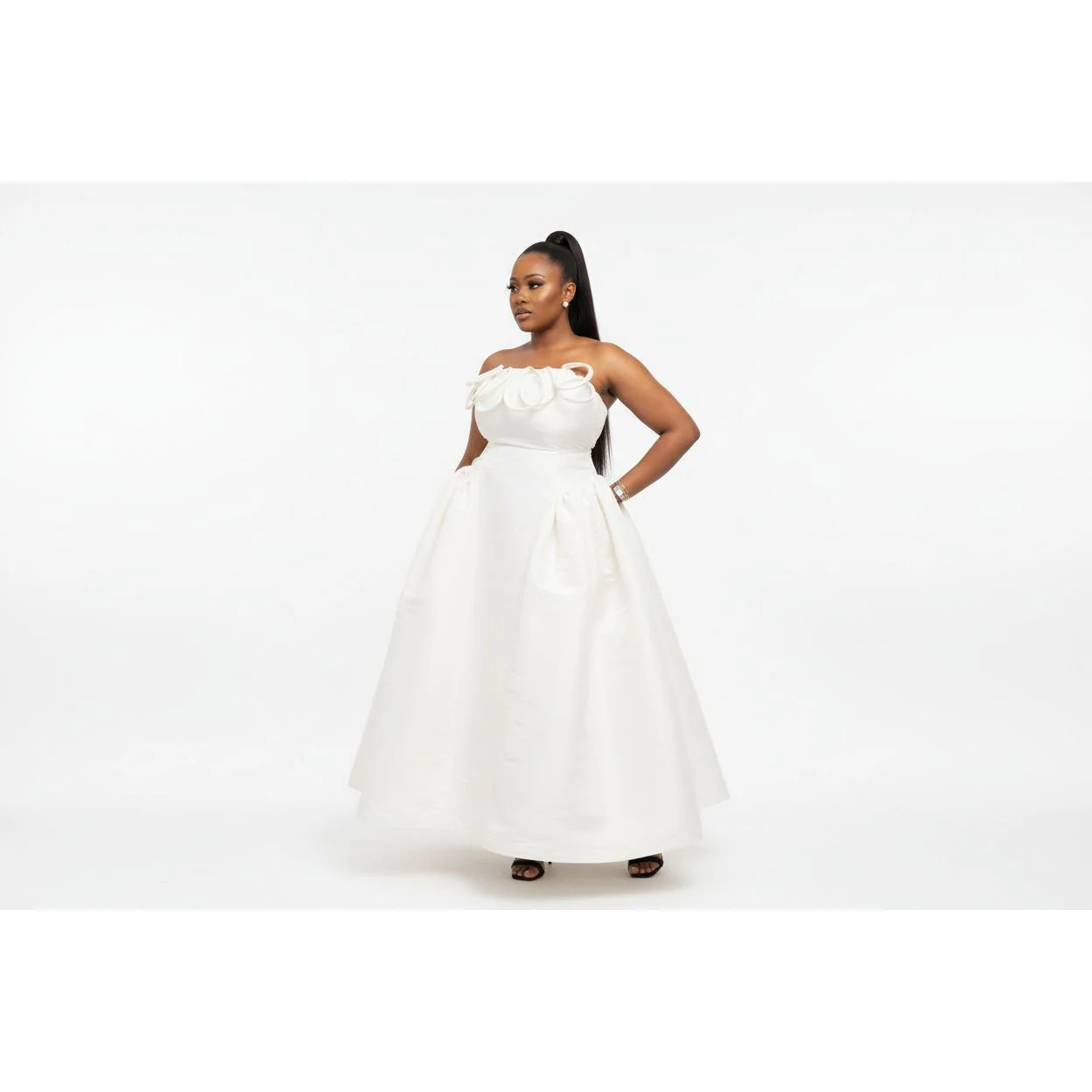 Women's Midi Puffball Dress - Image 3