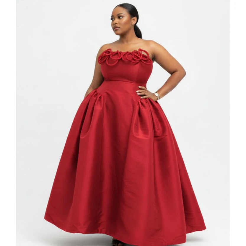Women's Midi Puffball Dress - Image 4
