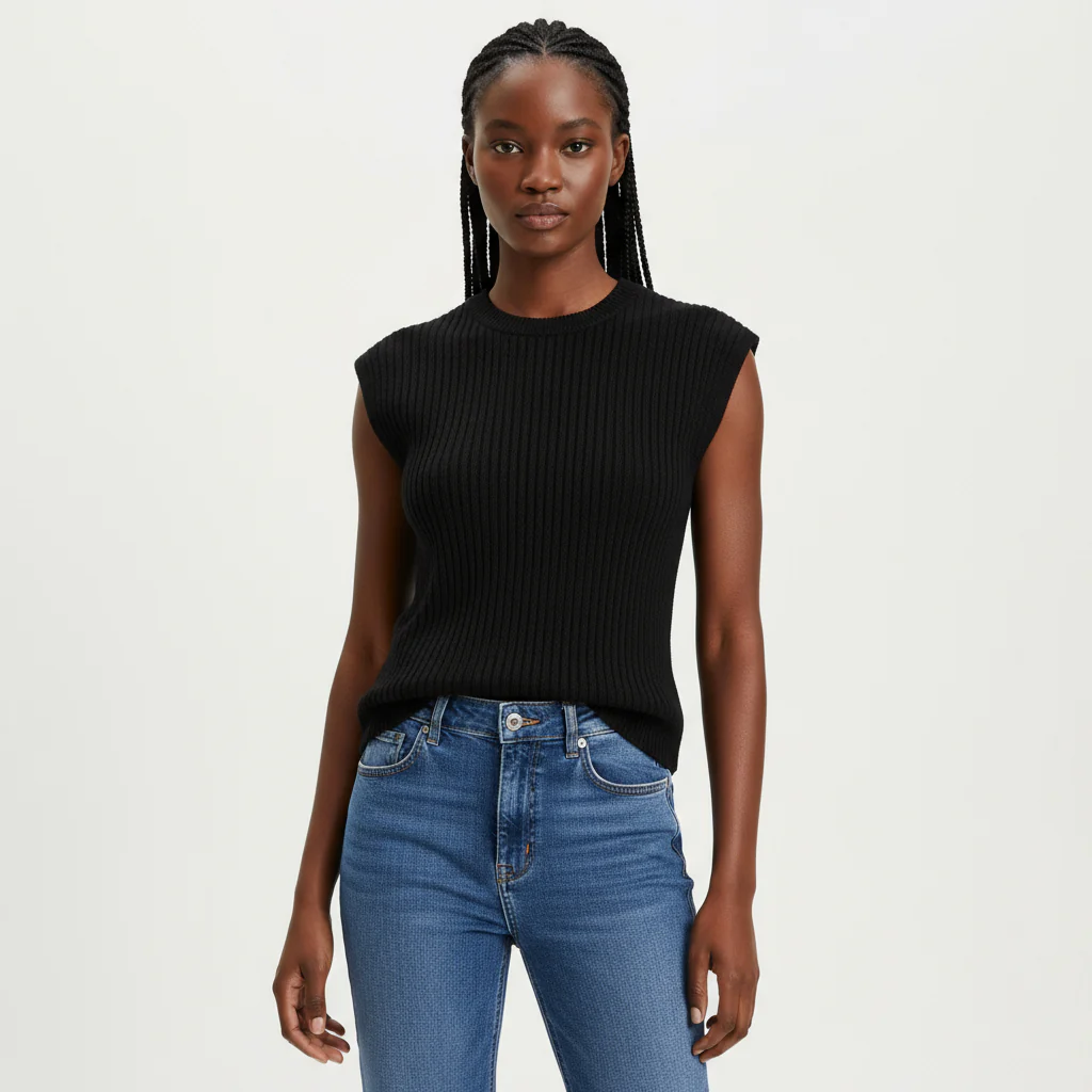 Women's Plain Color Casual Sleeveless Sweater Vest Top