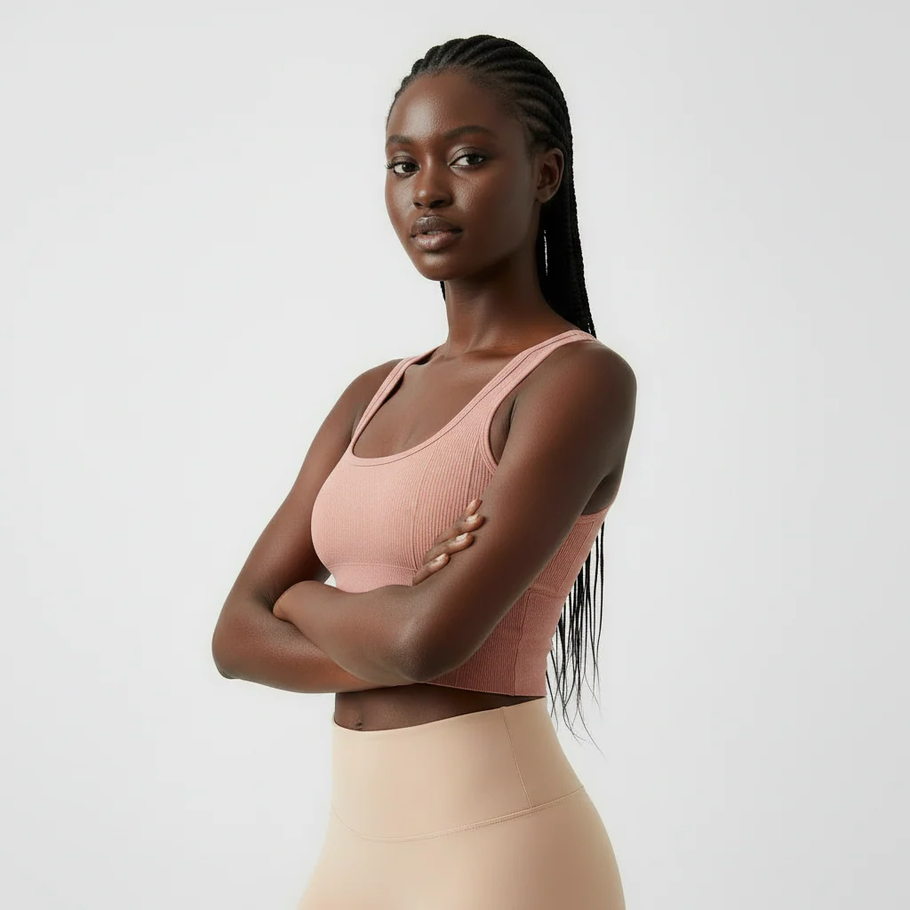 Women's Plain-Color Ribbed Top - Image 5