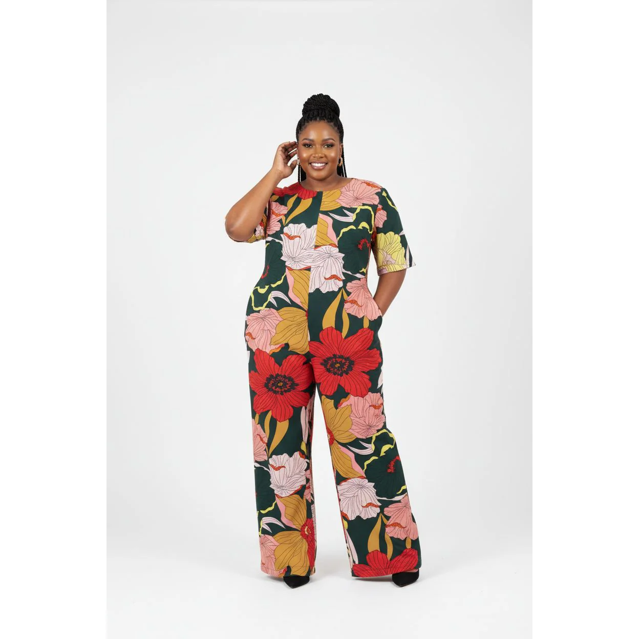 Plus Size Printed Summer Jumpsuits