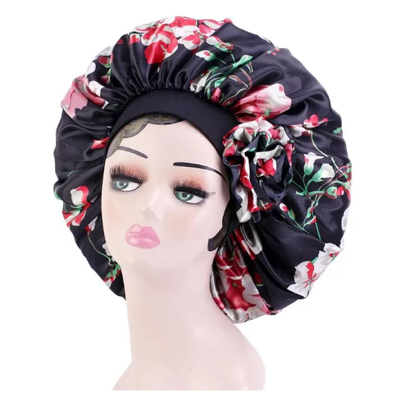 Women's Satin Silk Hair Bonnet Jumbo Size for Sleeping - Image 3