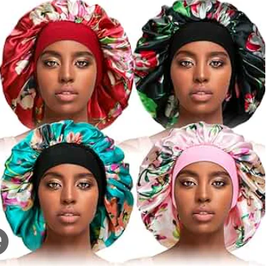 Women's Satin Silk Hair Bonnet Jumbo Size for Sleeping - Image 4