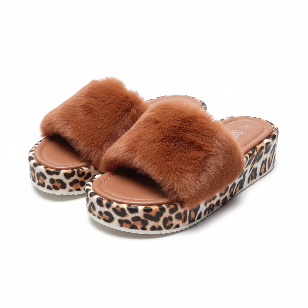 Women's Leopard Print Platform Slippers - Image 2