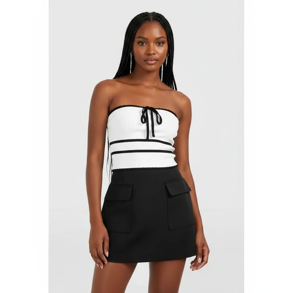 Women'S Split Hem Mini Skirt - Image 2