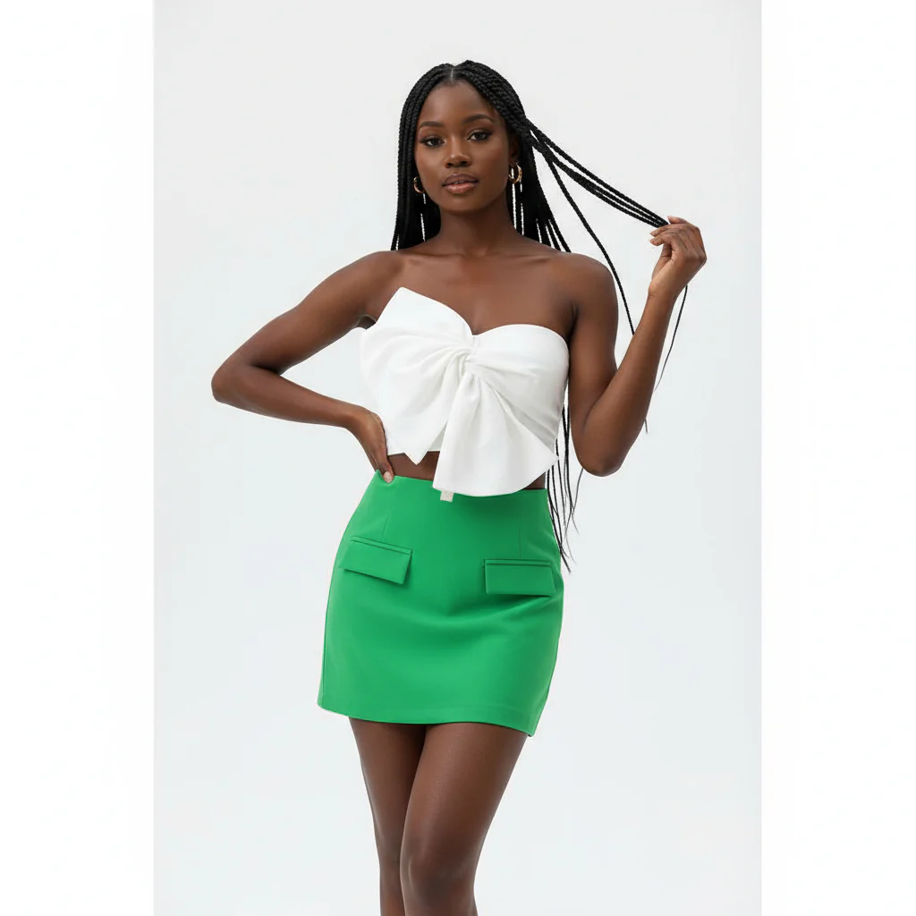 Women'S Split Hem Mini Skirt - Image 3