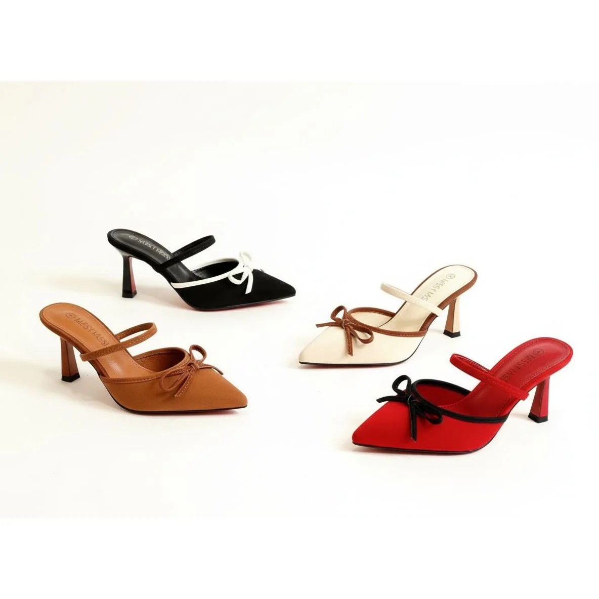 Women's Two Toned Bow Sandal - Image 5