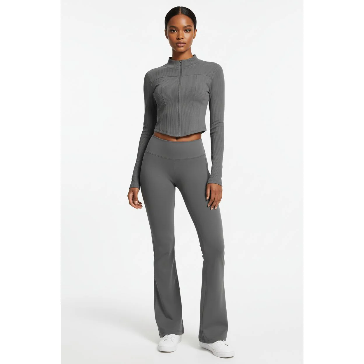 Women's Zip Up Two-Piece Activewear Set - Image 2