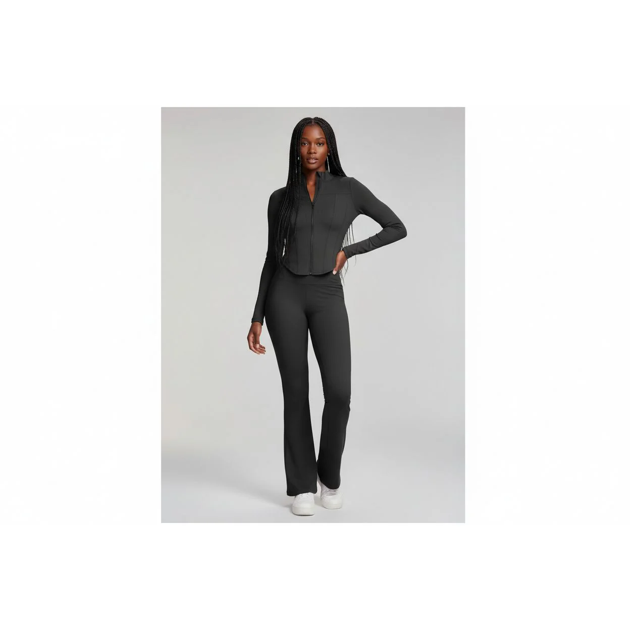 Women's Zip Up Two-Piece Activewear Set - Image 4