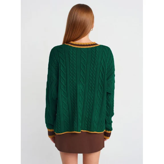 Wool Blend Fuzzy Knit Cardigan - Image 7