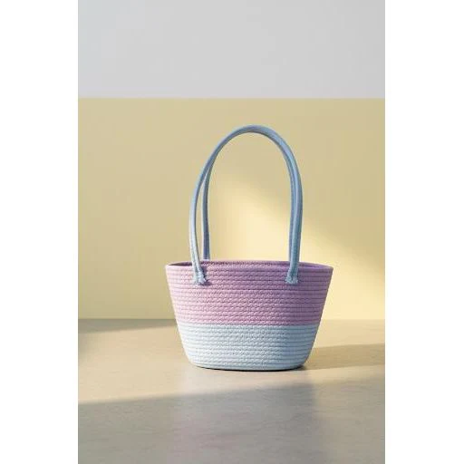 Woven Cotton Rope Tote Bag - Image 2