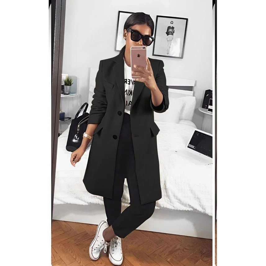 Buttoned Elegant Coat - Image 5