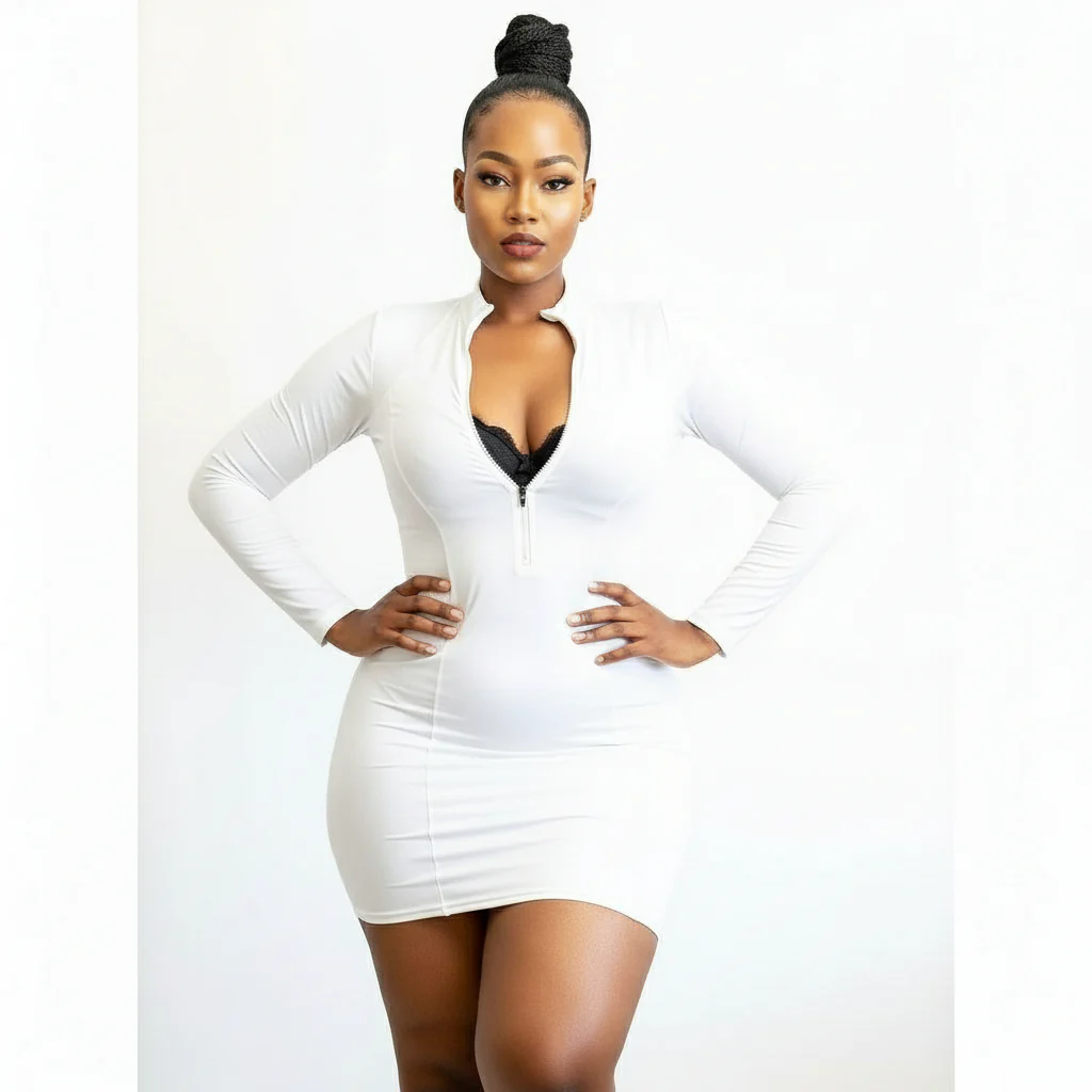 Zipper Bodycon Dress