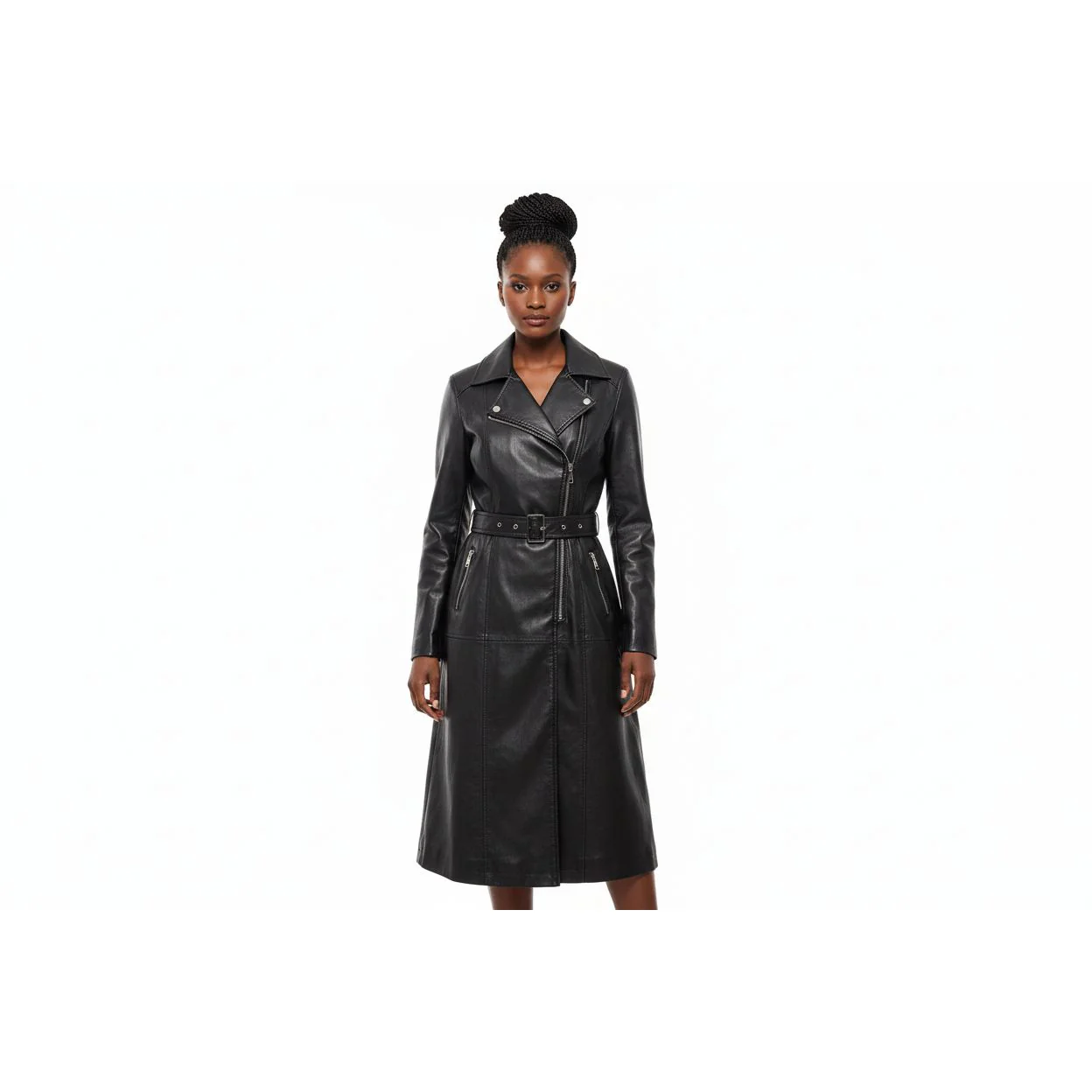 Zipper Faux Jacket Dress  - Image 2