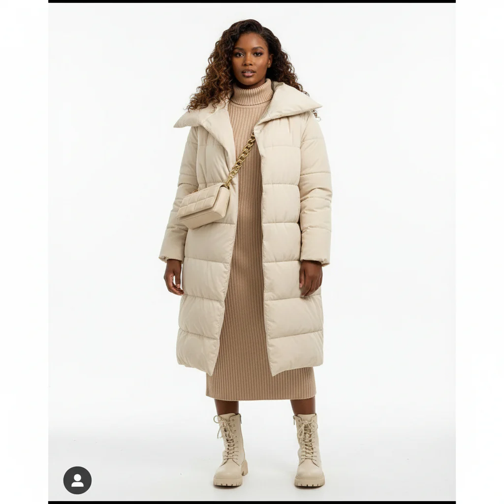 Zipper Long Puffer Jacket